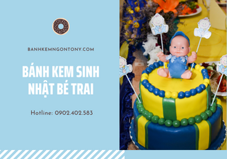 Bánh kem sinh nhật bé trai