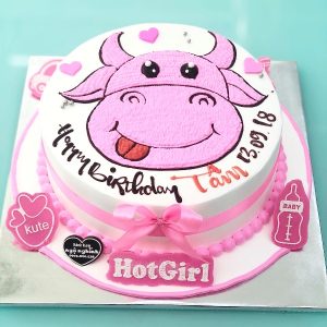 Bánh kem hình con trâu dễ thương