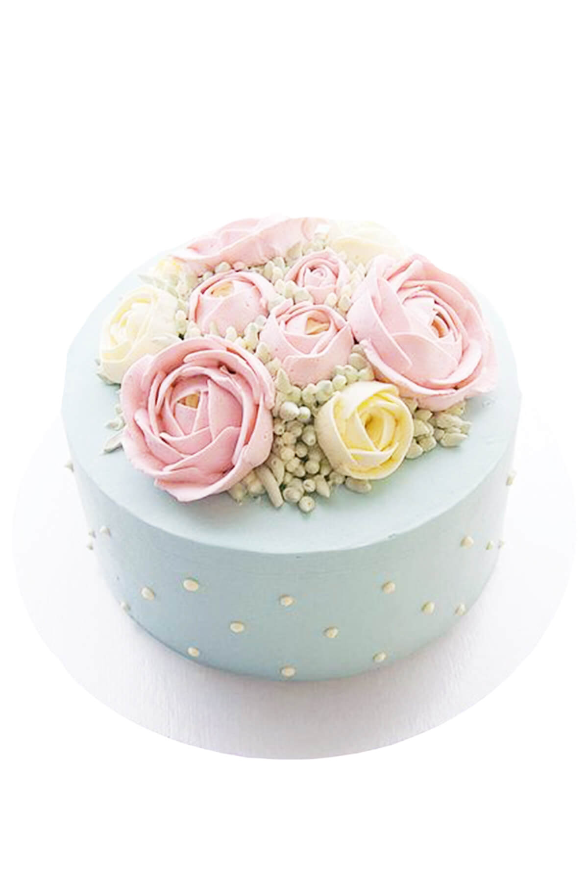 Bánh sinh nhật màu hồng pastel