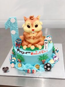 Bánh kem hình con sóc nâu