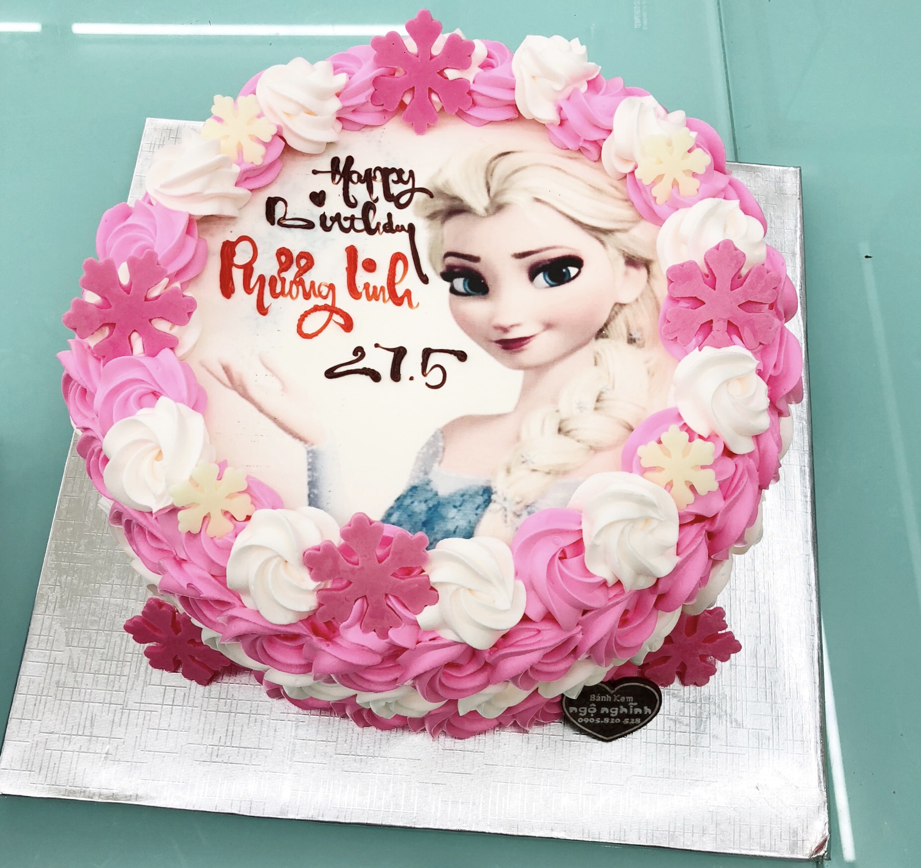 Bánh sinh nhật Elsa hồng