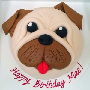 Bánh kem hình con chó mặt xệ