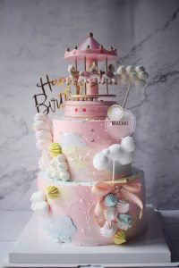 Bánh sinh nhật 3 tầng cho bé gái