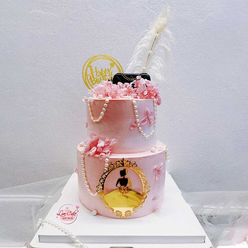 Bánh sinh nhật Âu Cơ hai tầng