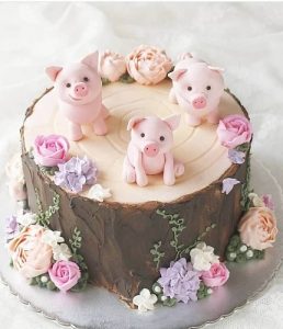 Bánh gatô hình con lợn đẹp