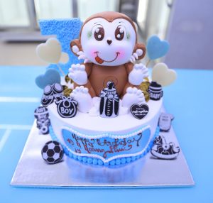 BÁNH KEM HÌNH CON KHỈ 3D