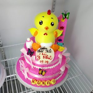 BÁNH SINH NHẬT HÌNH CON GÀ HAI TẦNG
