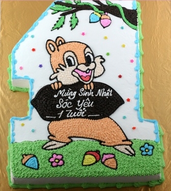 bánh sinh nhật hình con vật ngộ nghĩnh