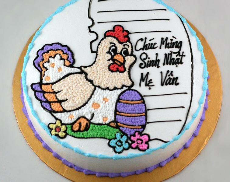 BÁNH KEM HÌNH CON GÀ MÁI