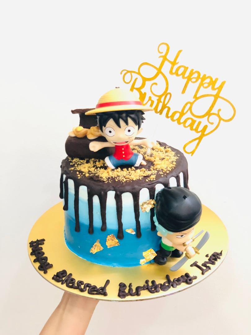 BVH35  Bánh sinh nhật Vẽ hình Luffy sz18  Tokyo Gateaux  Đặt bánh lấy  ngay tại Hà Nội