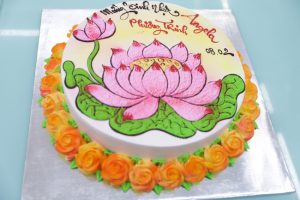 Bánh kem hình hoa sen