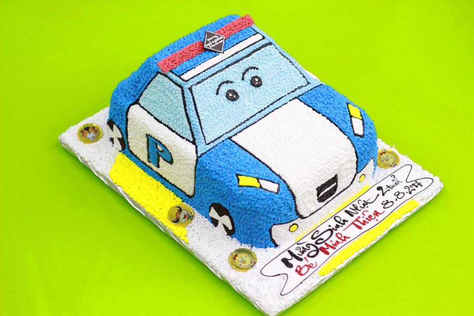 Bánh kem hình ô tô cảnh sát