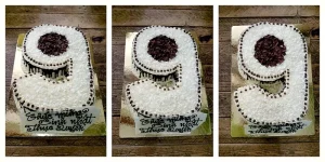 Bánh sinh nhật số 9 đình ngang