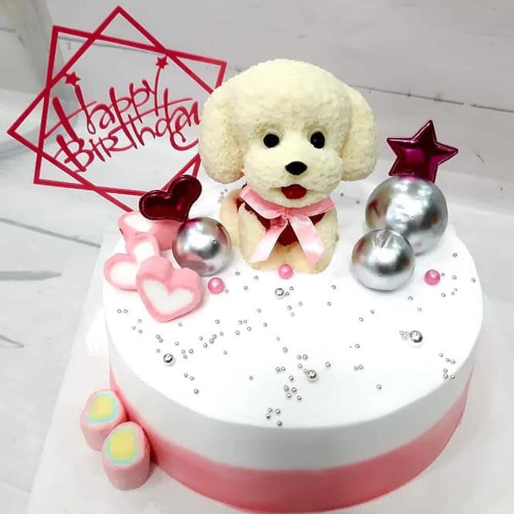 Bánh kem hình con chó 3d nè