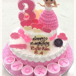 Bánh kem sinh nhật tặng bé gái 3 tuổi