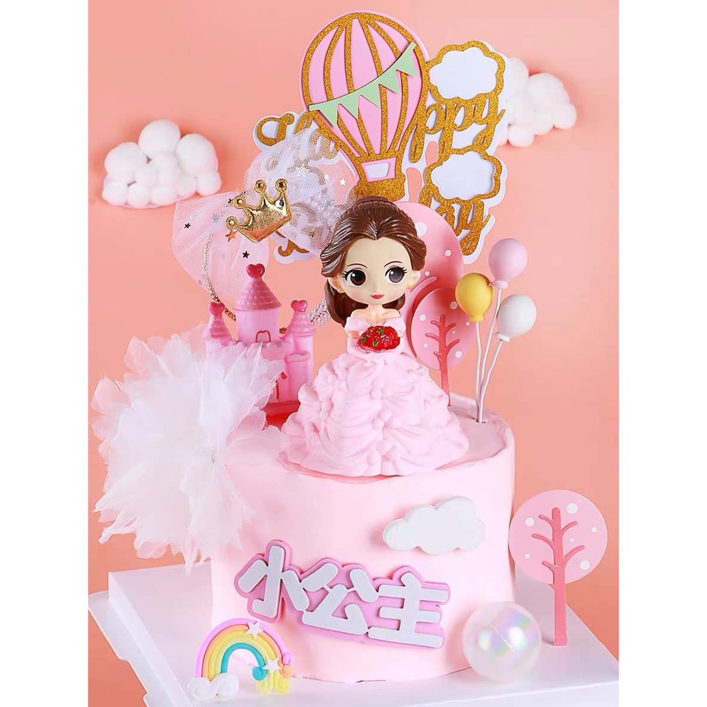 Bánh sinh nhật elsa màu hồng