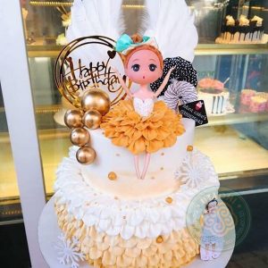 Bánh kem 2 tấng cho bé gái