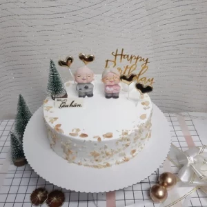 Bánh kem trái tim đơn giản