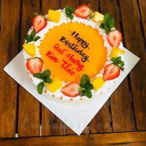 Trang trí bánh mouse chanh dây