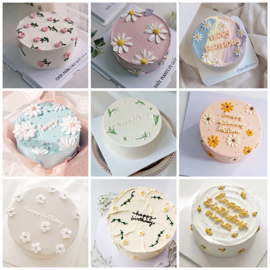 Bánh sinh nhật nhỏ mini cake trang trí phong cách cổ điển đẹp độc lạ 9621 - Bánh  sinh nhật, kỷ niệm