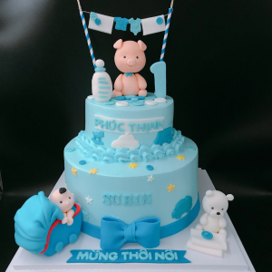 Bánh sinh nhật thôi nôi bé trai
