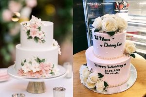 Bánh kem cưới 2 tầng rời đẹp