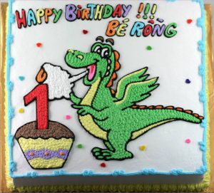 Bánh kem con rồng 3d