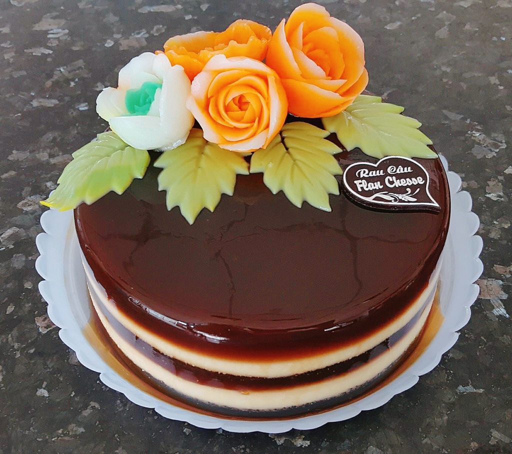Bánh sinh nhật rau câu flan cheese