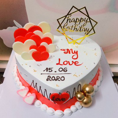 Bánh kem tạo hình đơn giản chúc mừng kỷ niệm 600 ngày bên nhau (Mẫu 52190)  - FRIENDSHIP CAKES & GIFT