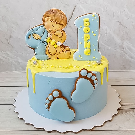 Bánh thôi nôi bé tuổi hổ màu hồng dễ thương - Art Cakes