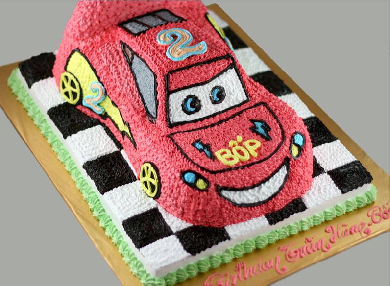 Bánh sinh nhật xe ô tô 3D màu đỏ đẹp độc lạ dành cho bé trai  Bánh Kem Ngộ  Nghĩnh