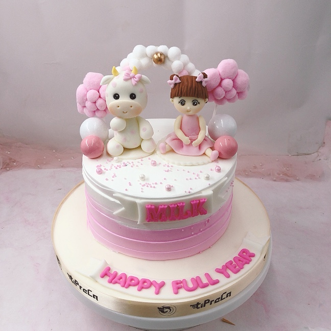 Bánh sinh nhật đầy tháng bé gái