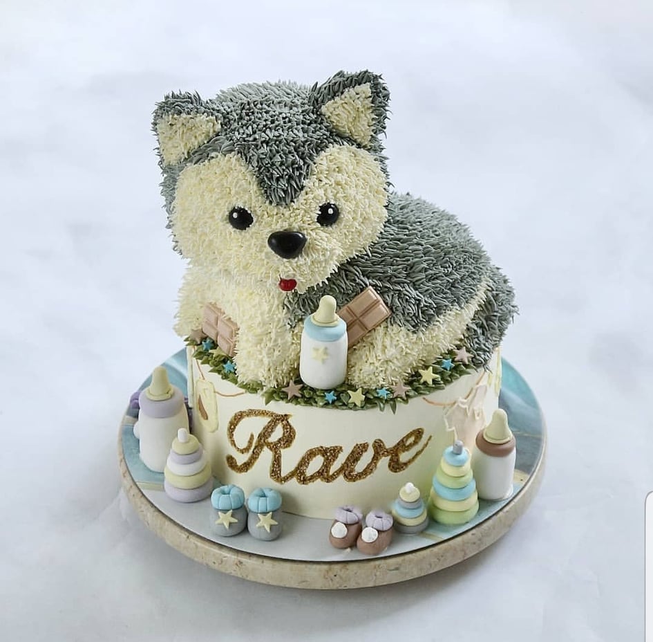 Bánh kem hình chó cưu hộ