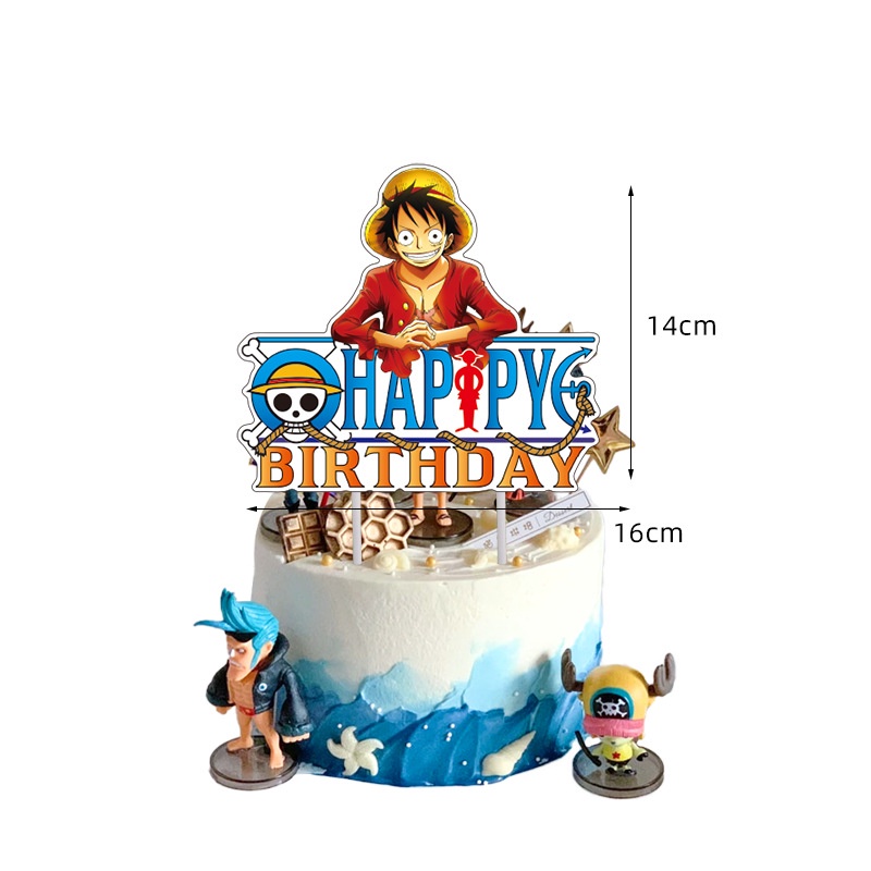 Bánh gato sinh nhật vẽ hình Luffy mũ rơm tinh nghịch 4156  Bánh sinh nhật  kỷ niệm