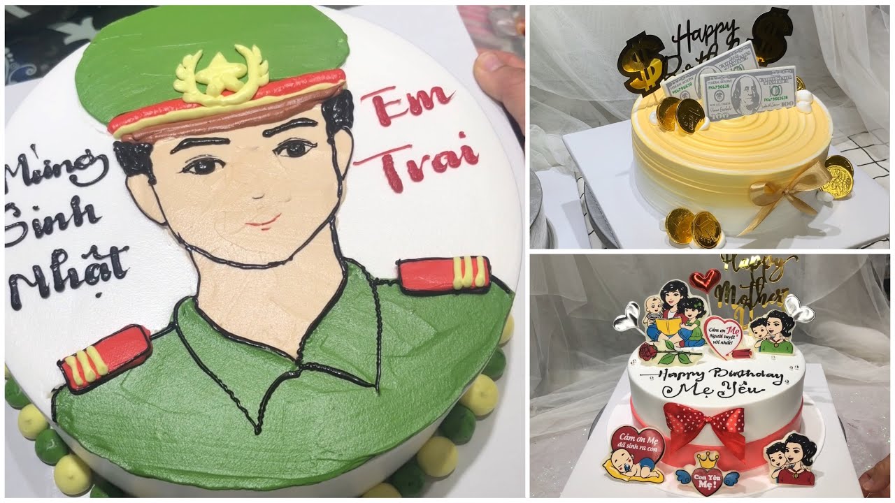 Mẫu bánh sinh nhật vẽ hình chú cảnh sát công an độc đáo  Laravanvn